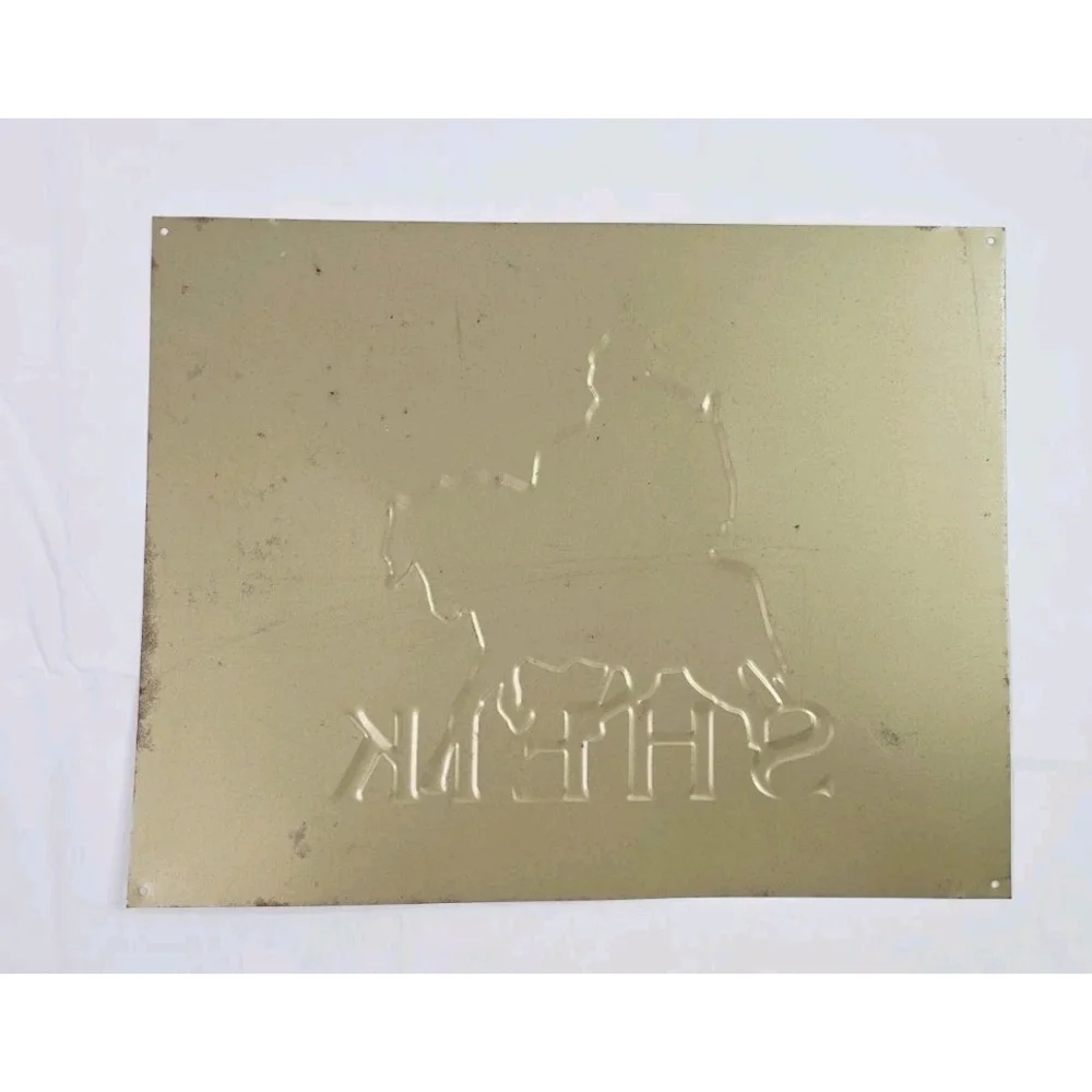 Sheik Condoms Prophylactics Drug Store Approx 10x13 Embossed Metal Sign - Picture 4 of 4